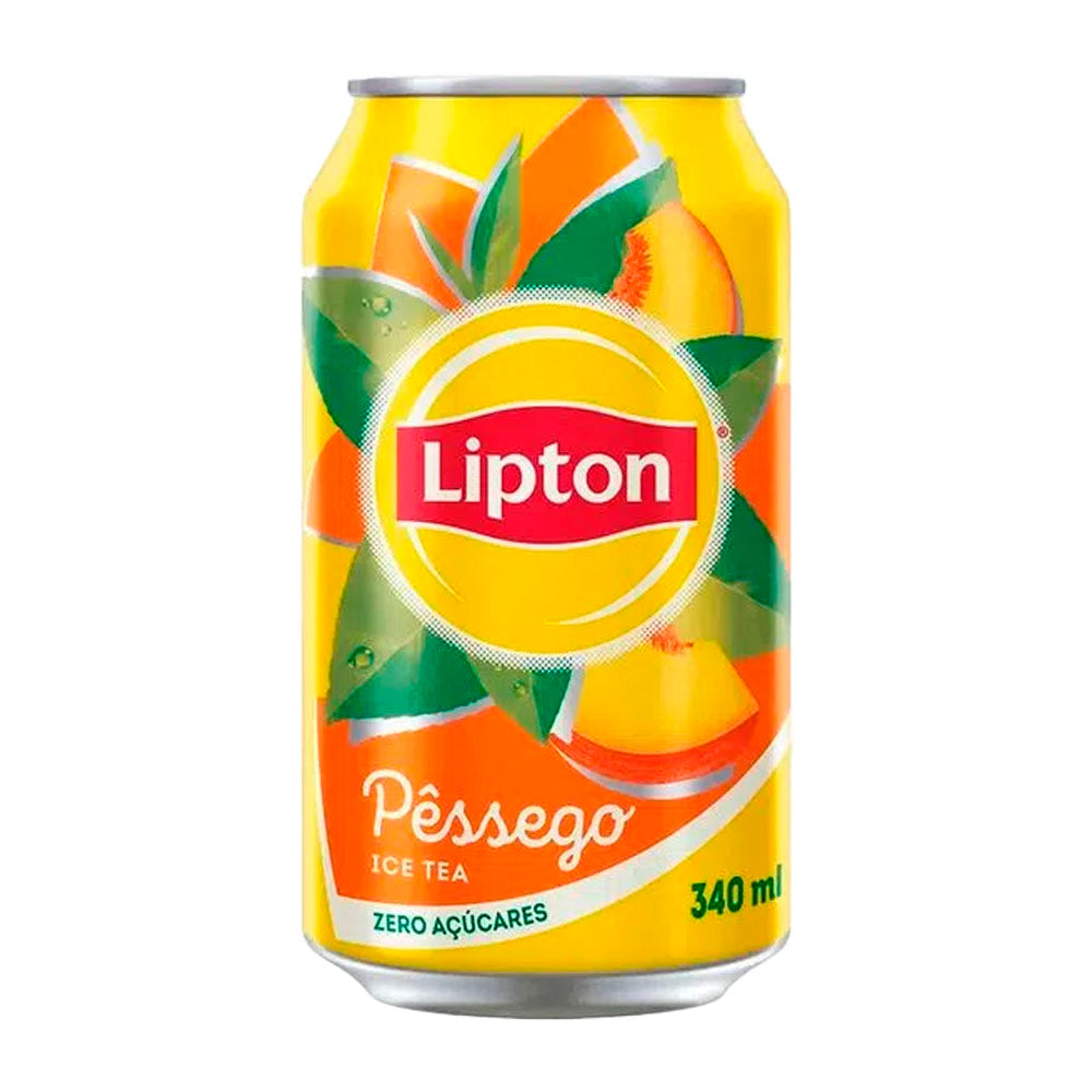 Chá Lipton Pêssego Lata 340ml - Delivery de Bebidas em Cabo Frio - Biruli