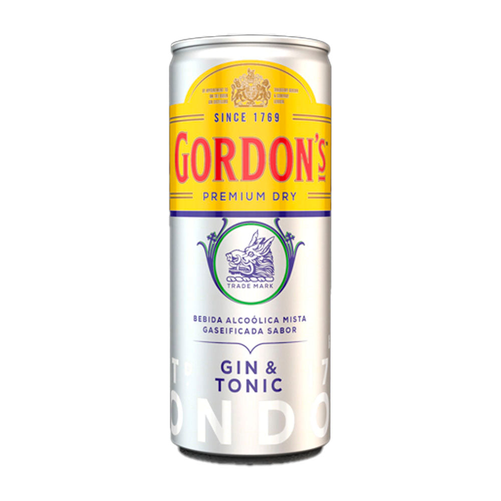 Gin & Tonic London Dry Gordon's Premium Lata 269ml - Delivery de Bebidas em Cabo Frio - Biruli