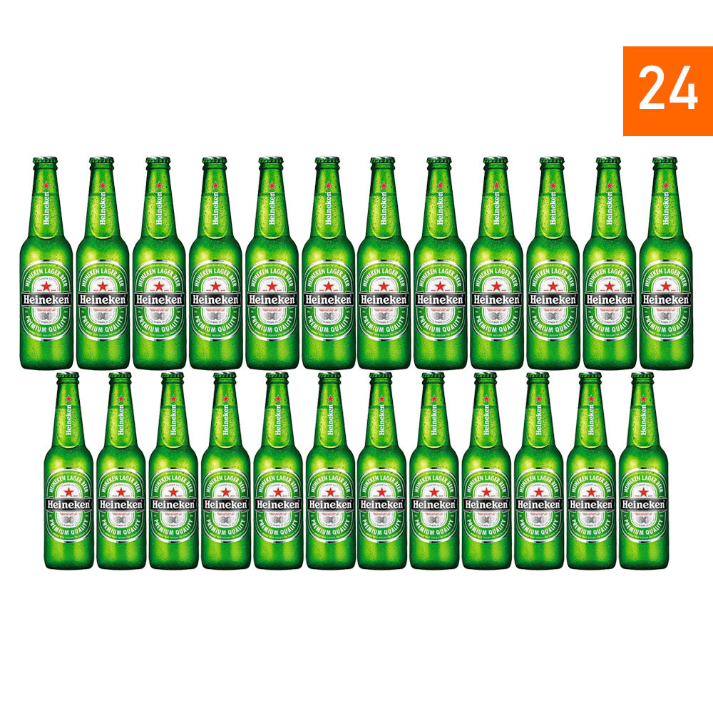 Pack 24 Unidades de Cerveja Heineken Long Neck 330ml - Delivery de Bebidas em Cabo Frio - Biruli