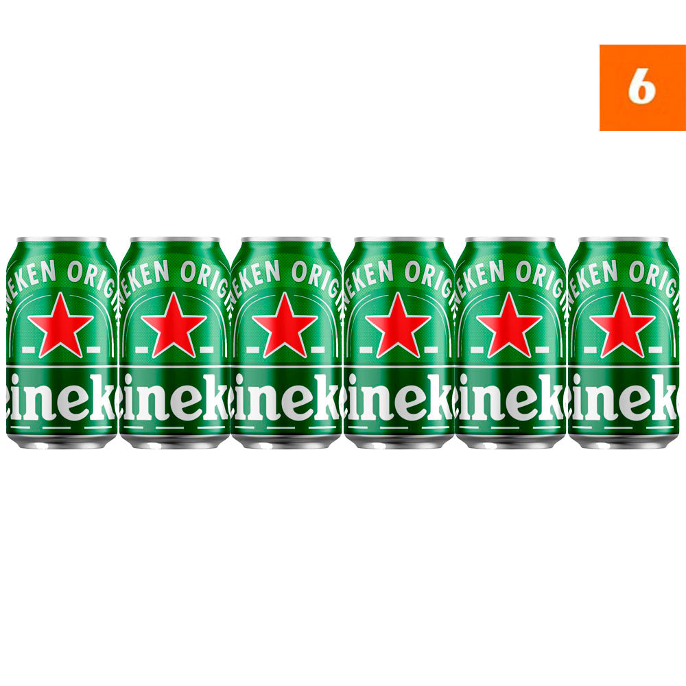 Pack 6 unidades de Cerveja Heineken Lata 350ml - Delivery de Bebidas em Cabo Frio - Biruli