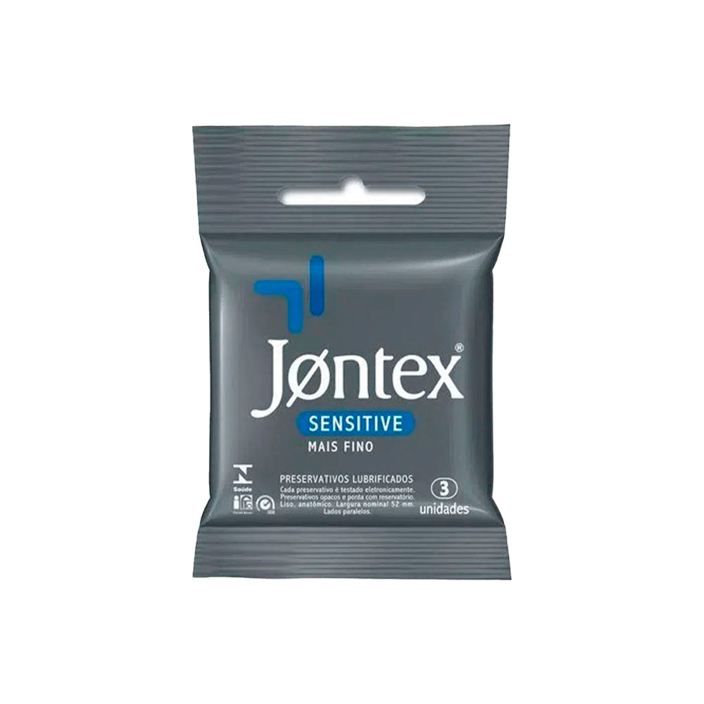 Preservativo Jontex Lubrificado Sensitive - Delivery de Cuidados pessoais em Cabo Frio - Biruli