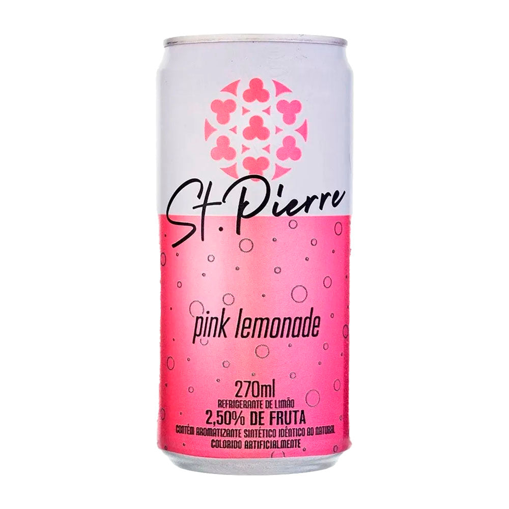Refrigerante St. Pierre Pink Lemonade Lata 270ml - Delivery de Bebidas em Cabo Frio - Biruli